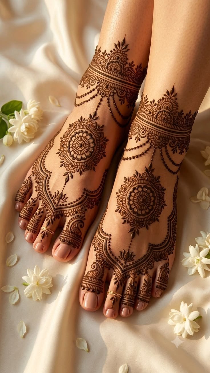 Elegant henna hand design