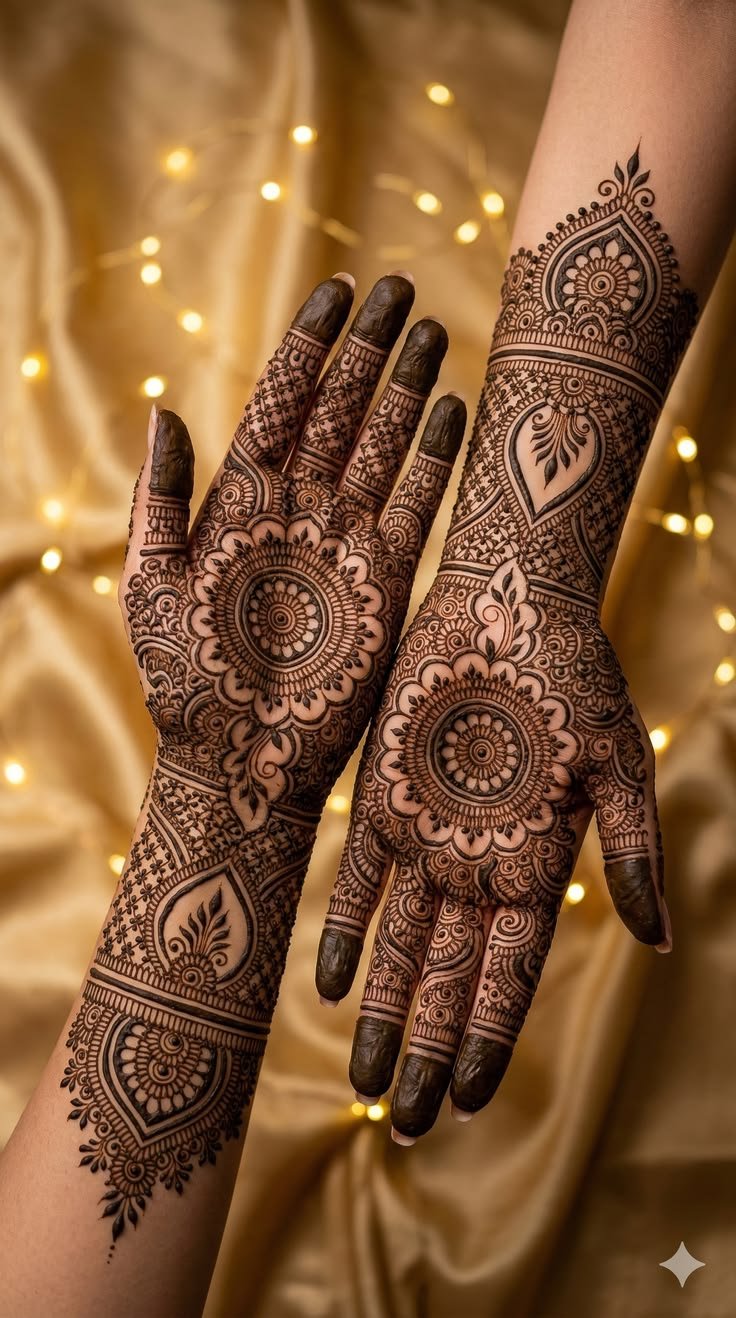 Beautiful bridal mehndi henna design